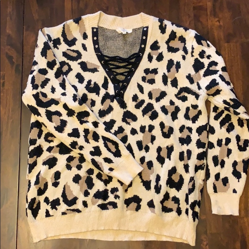 Leopard print sweater